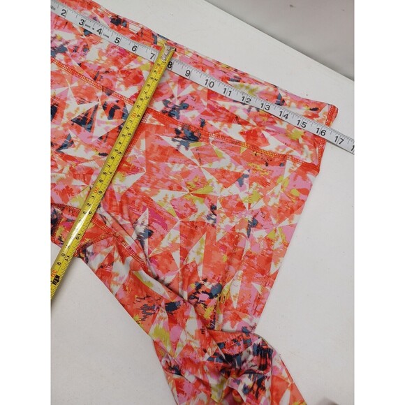 90 Degree by Reflex Athletic Leggings Pink Cropped Geometric Abstract Sz L - Picture 7 of 8